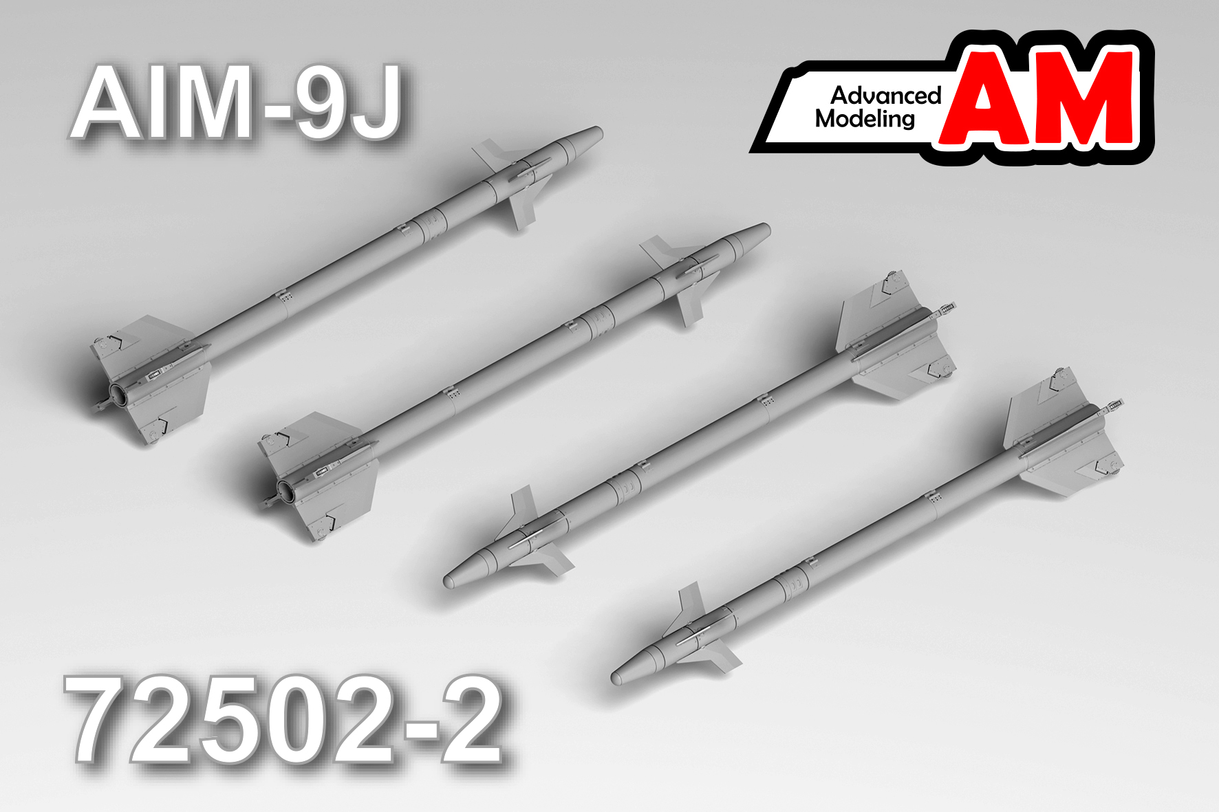 Дополнения из смолы 1/72 Набор из 4-х моделей ракет AIM-9J (Advanced Modeling)