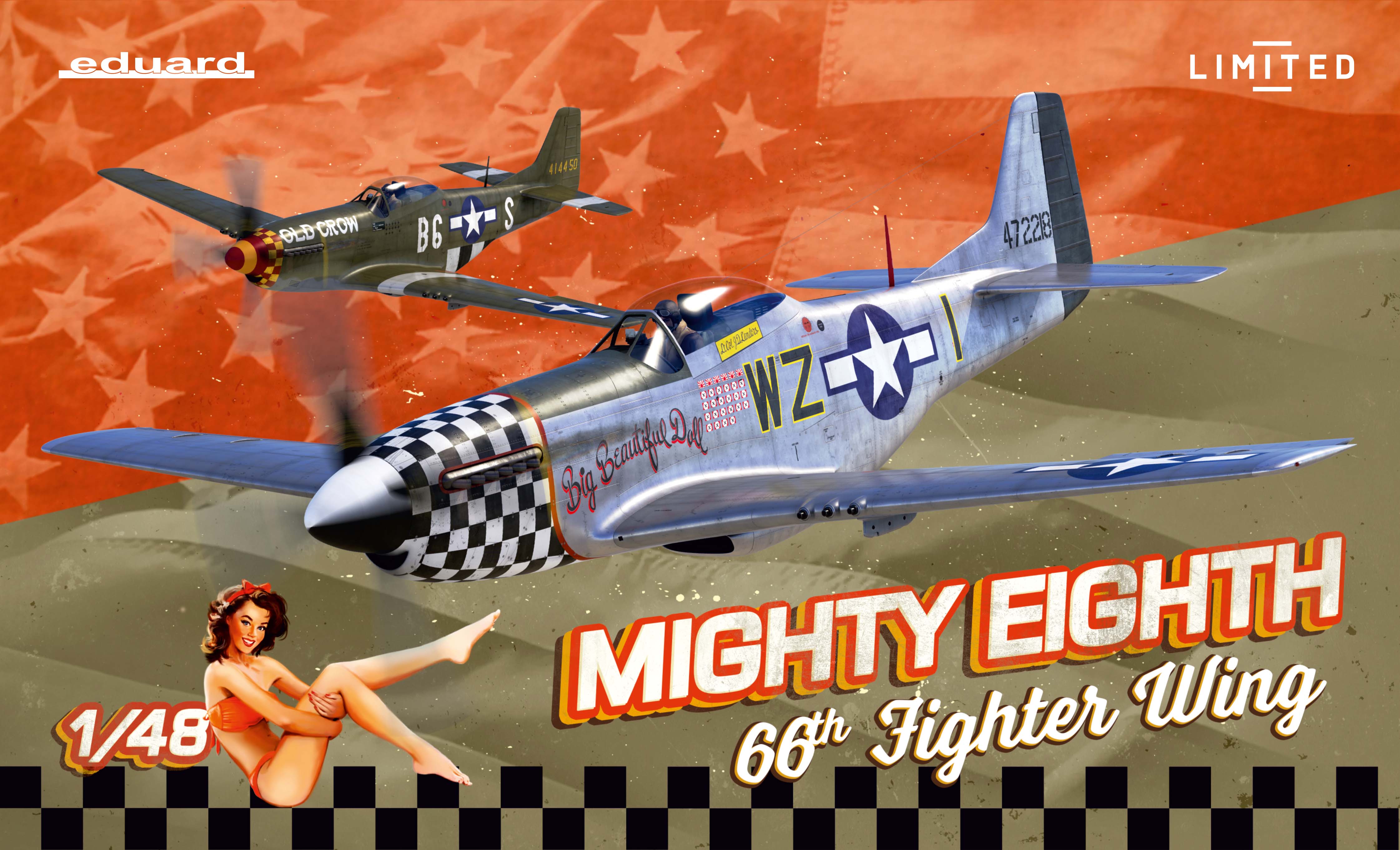 Сборная модель 1/48 North-American P-51D Mustang MIGHTY EIGHT (Eduard kits)