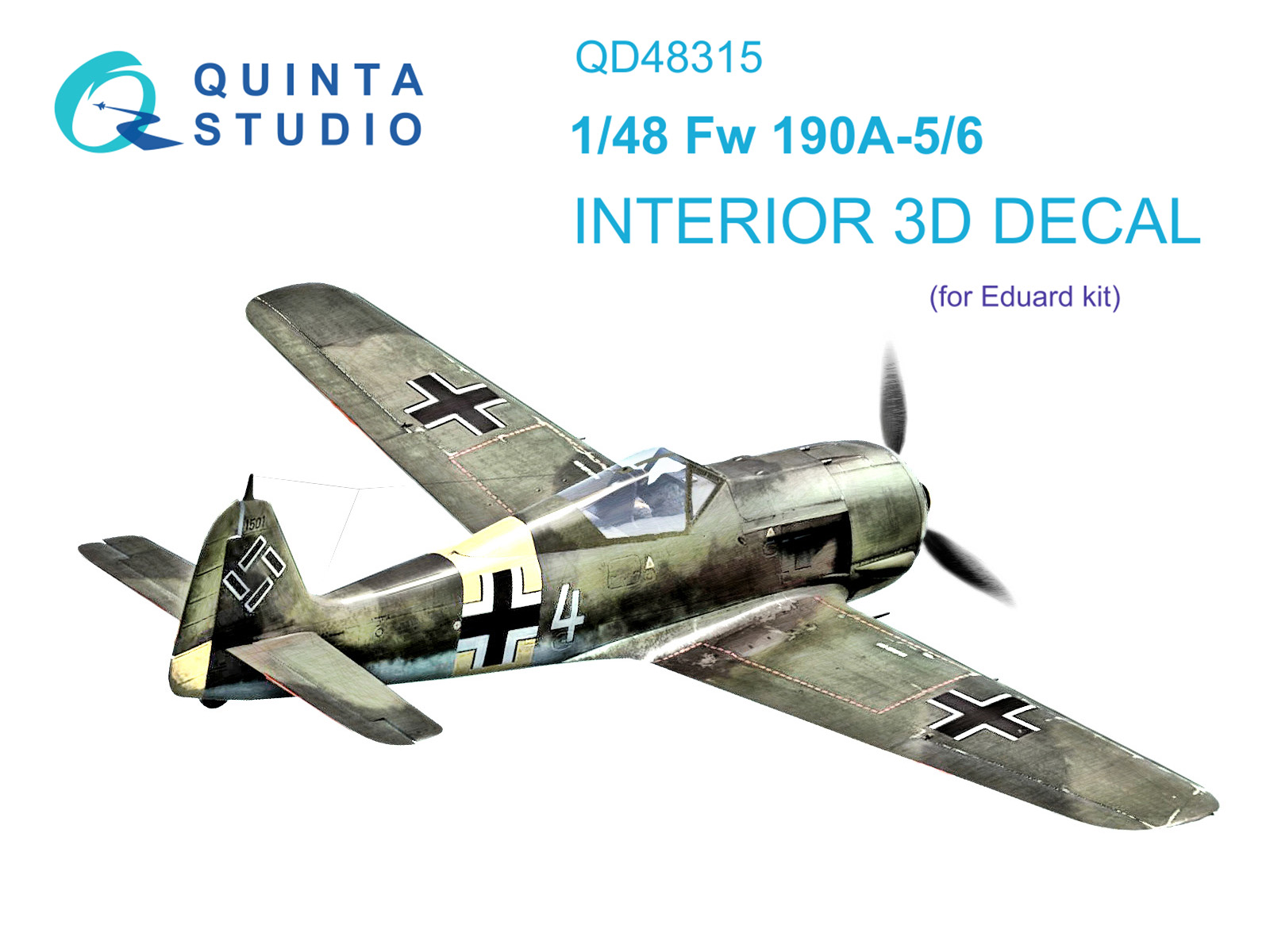 3D Декаль интерьера кабины Fw 190A-5/6 (Eduard)