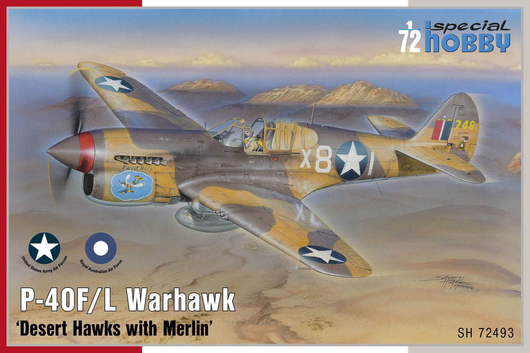 Сборная модель 1/72 P-40F/L Warhawk 'Desert Hawks w/ Merlin' (Special Hobby)