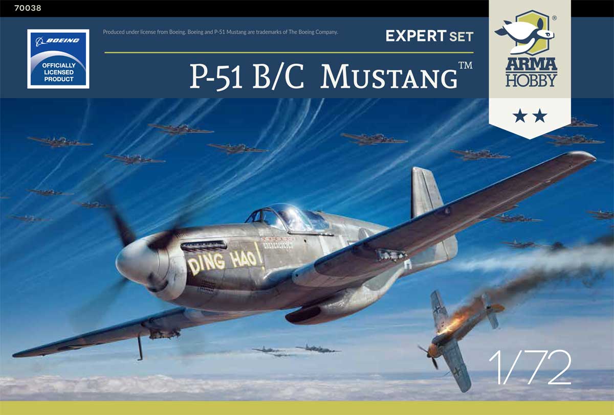 Сборная модель 1/72 North-American P-51B/C Mustang Expert Set (Arma Hobby)