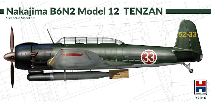 Сборная модель 1/72 Nakajima B6N2 Model 12 Tenzan (Hobby 2000)