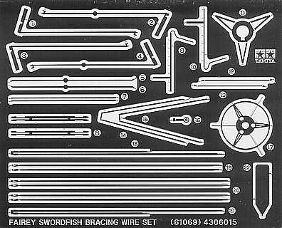 Дополнения 1/48 Fairey Swordfish Набор стяжных проволок с фототравлением (for Expert) (Tamiya)