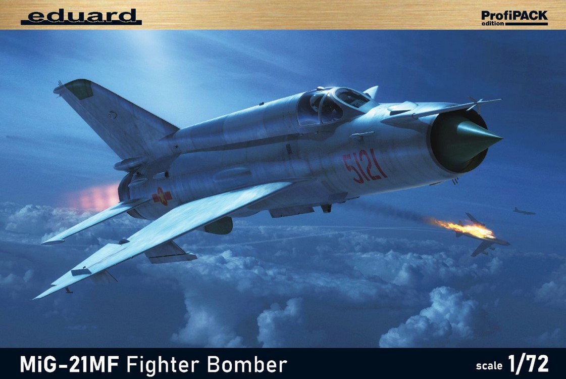 Сборная модель 1/72 Mikoyan MiG-21MF Fighter Bomber (Eduard kits)