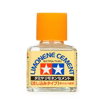 Клей для пластика с кисточкой, с запахом лимона (супержидкий) (Tamiya) (40ml)