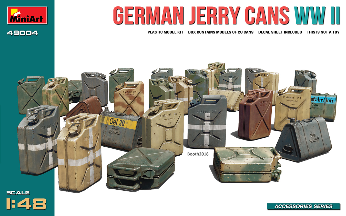 Основание для диорам 1/48 German Jerry Cans WWII (28 pcs., incl.decals) (MiniArt)