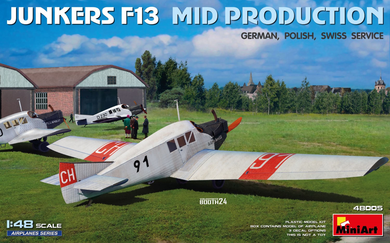 Сборная модель 1/48 Junkers F13 Mid Prod. (German, Polish, Swiss) (MiniArt)