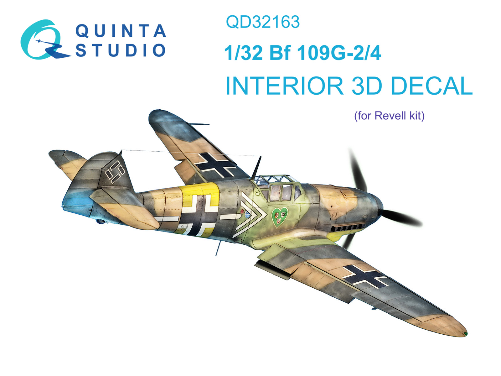 3D Декаль интерьера кабины Bf 109G-2/4 (Revell)