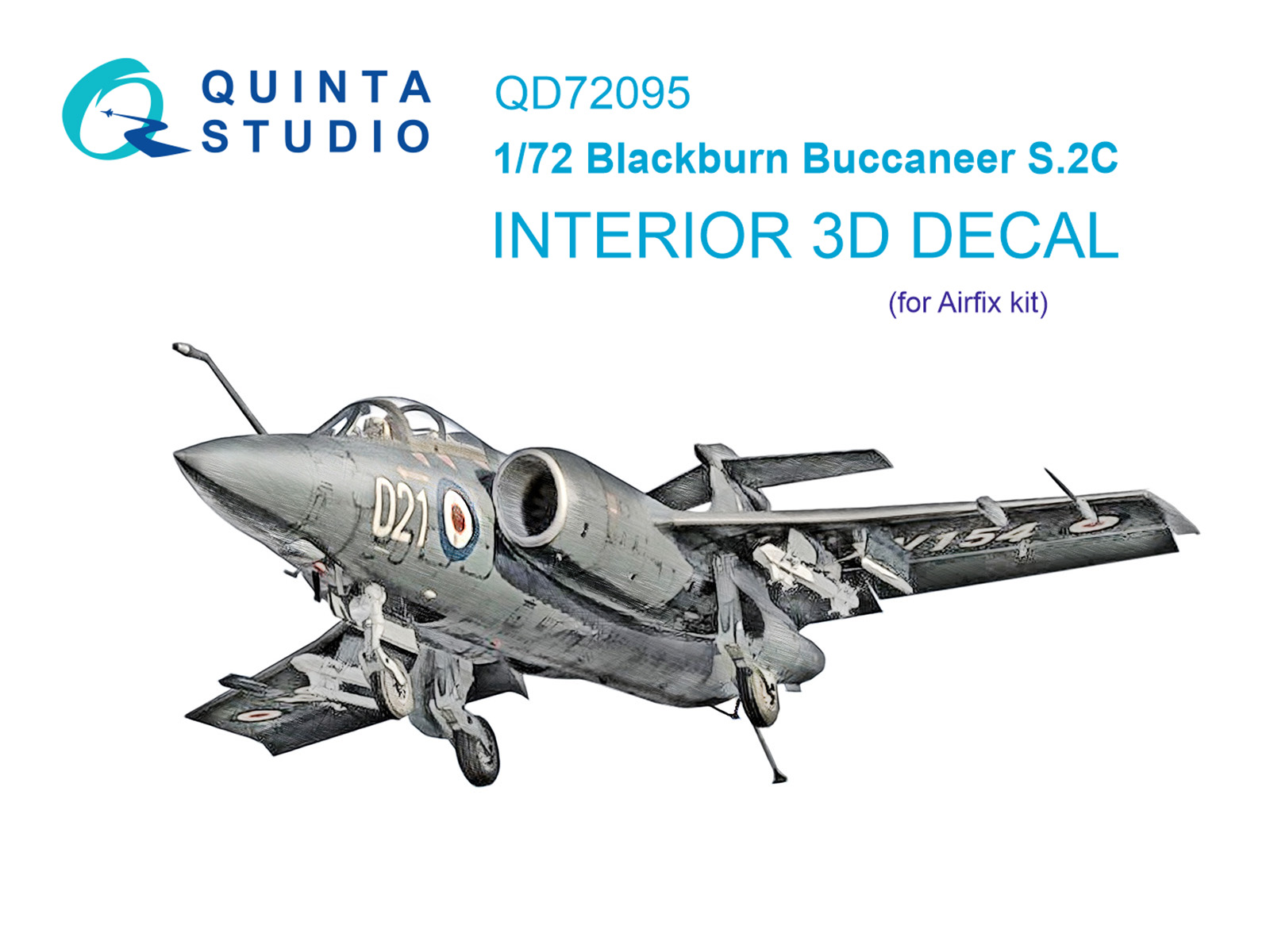 3D Декаль интерьера кабины Blackburn Buccanneer S.2C (Airfix)