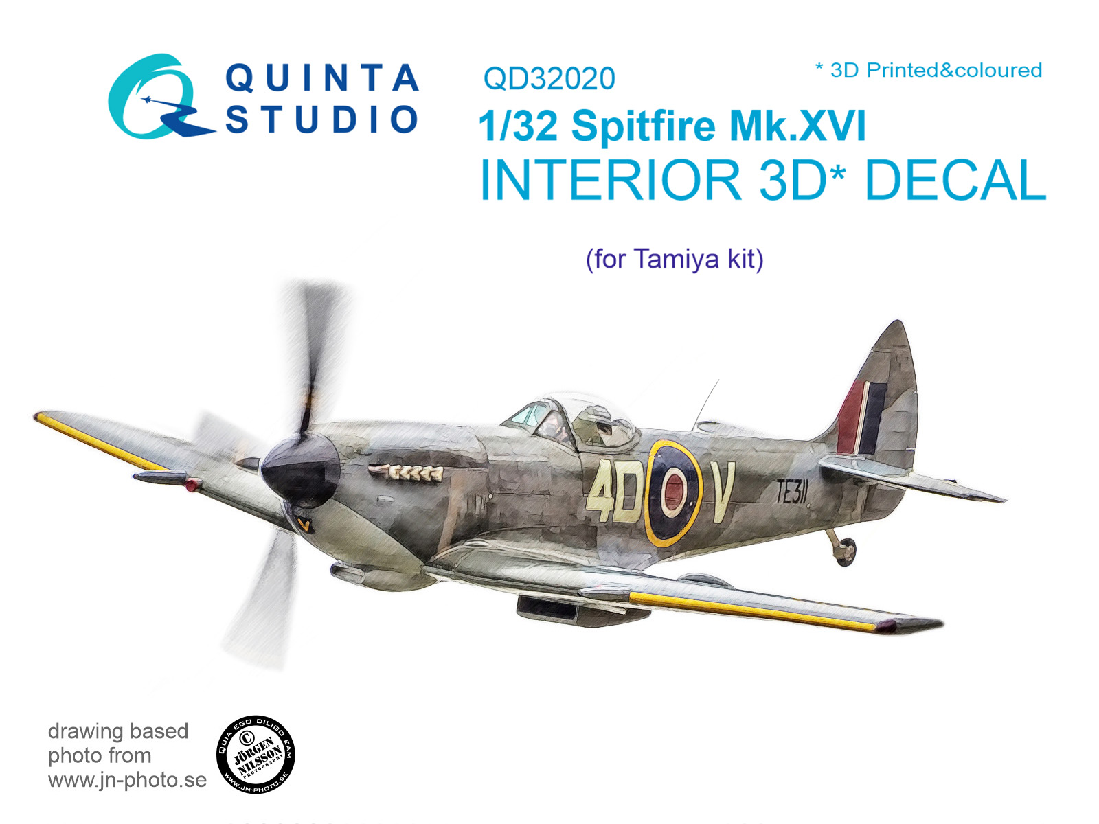 3D Декаль интерьера кабины Spitfire Mk.XVI (для модели Tamiya)