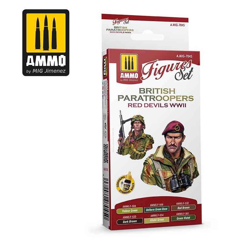 Набор акриловых красок US Marines WWII Figures Set (Ammo Mig) (6x17ml)