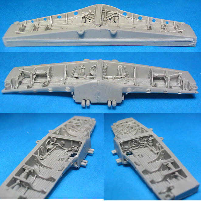 Дополнения из смолы 1/48 P-51B/C Mustang Ниши шасси (for Tamiya/ICM) (Vector)