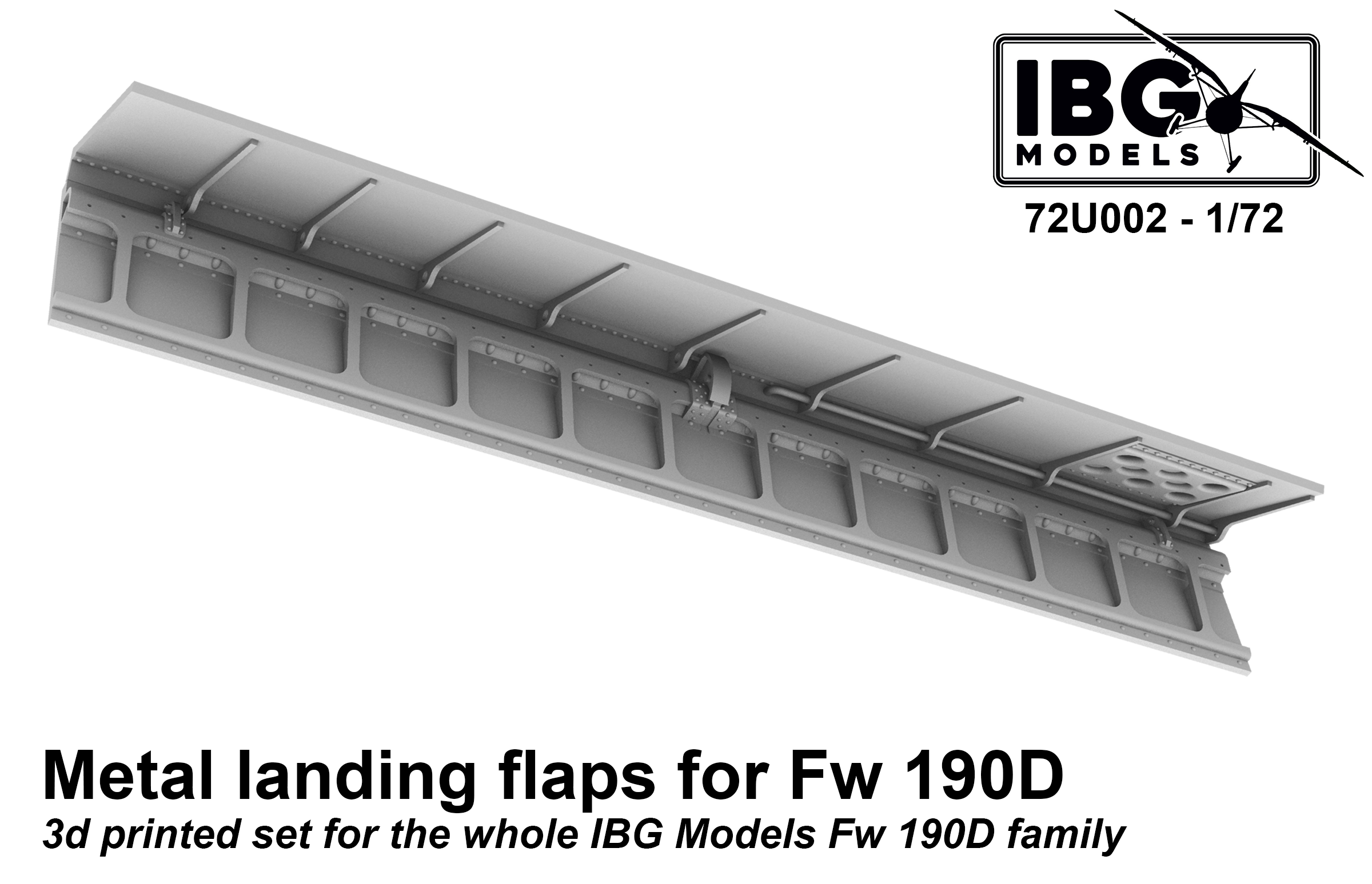 Дополнения из смолы 1/72 Metal Flaps for Focke-Wulf Fw-190D family (для модели IBG)