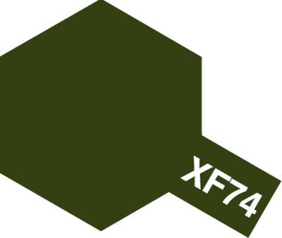 Краска акриловая Acrylic Mini  XF-74 Olive Drab (JGSDF) (Tamiya) (10ml)