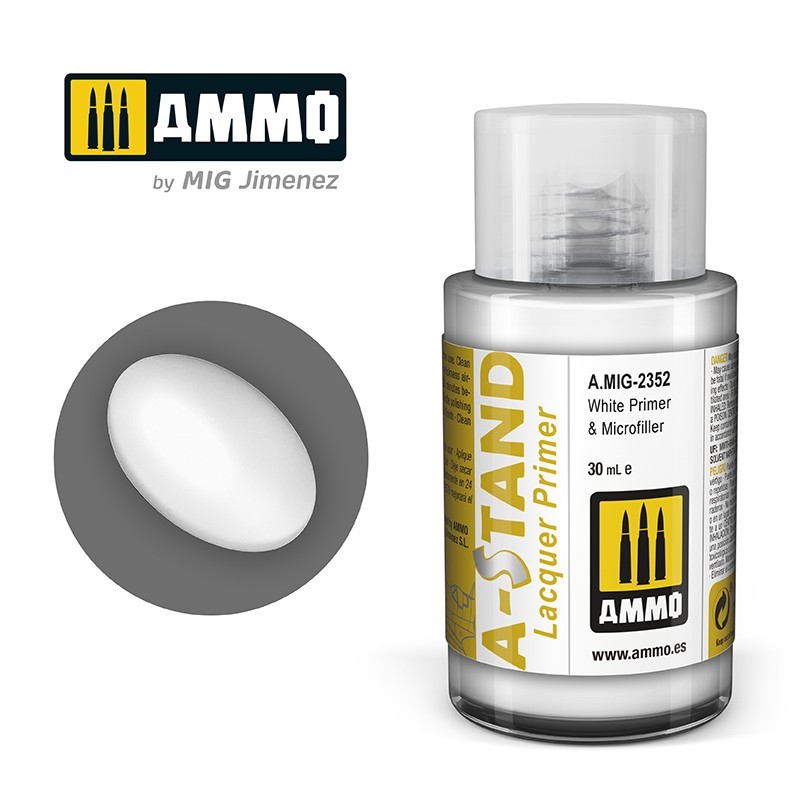 Грунтовка для лака A-STAND White Primer & Microfille (Ammo Mig) (30ml)