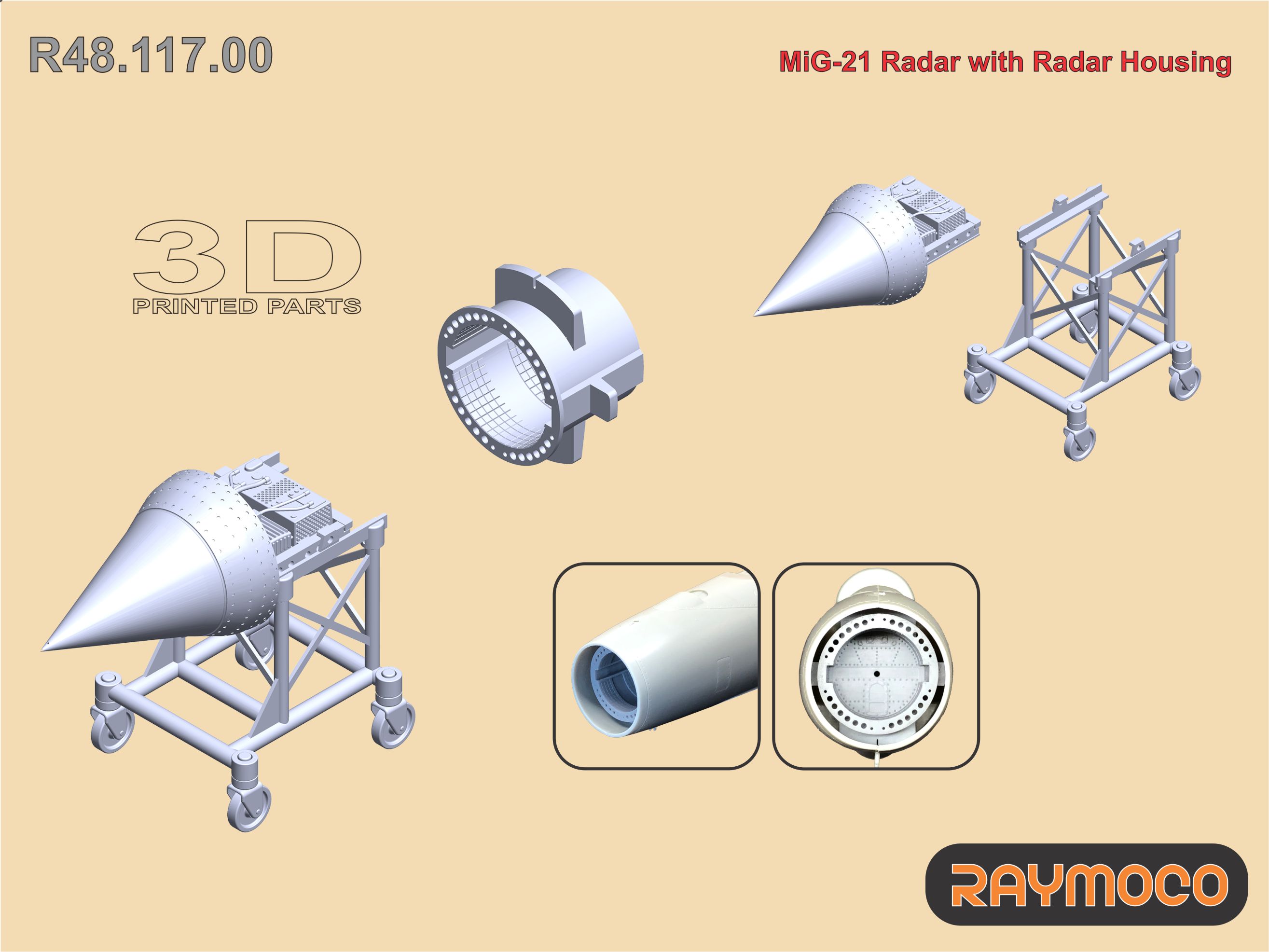 Дополнения из смолы 1/48 МиГ-21 РЛС с корпусом РЛС (Raymoco)