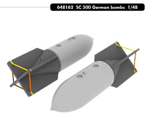 Дополнения из смолы 1/48 2 x German bombs SC-500