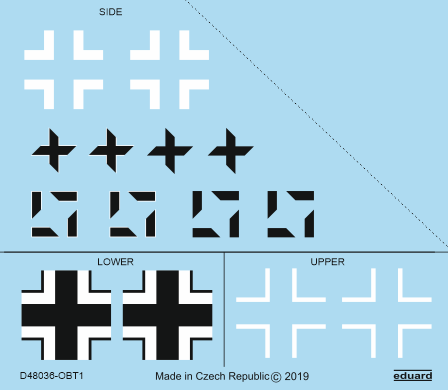 Декаль 1/48 Fw 190A-8/R2 national insignia (EDU)