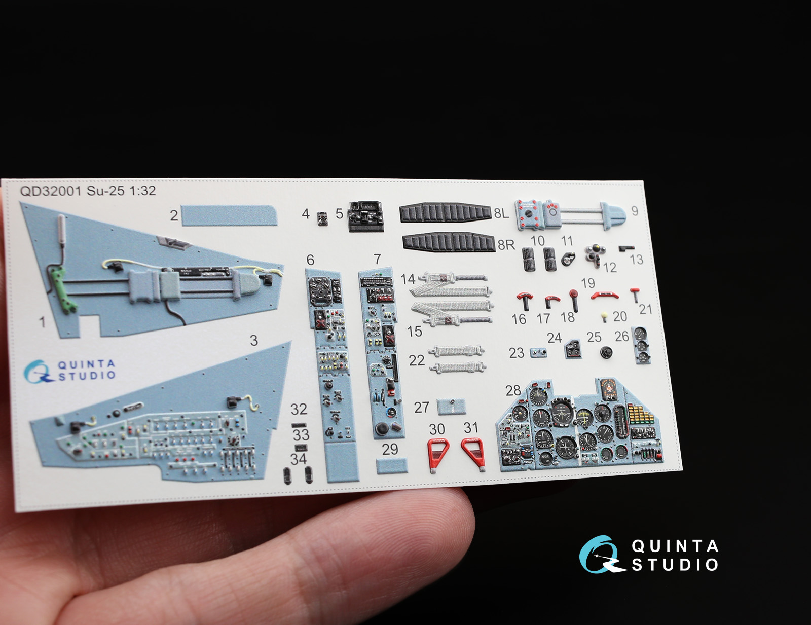 3D Декаль интерьера кабины Су-25 (для модели Trumpeter)