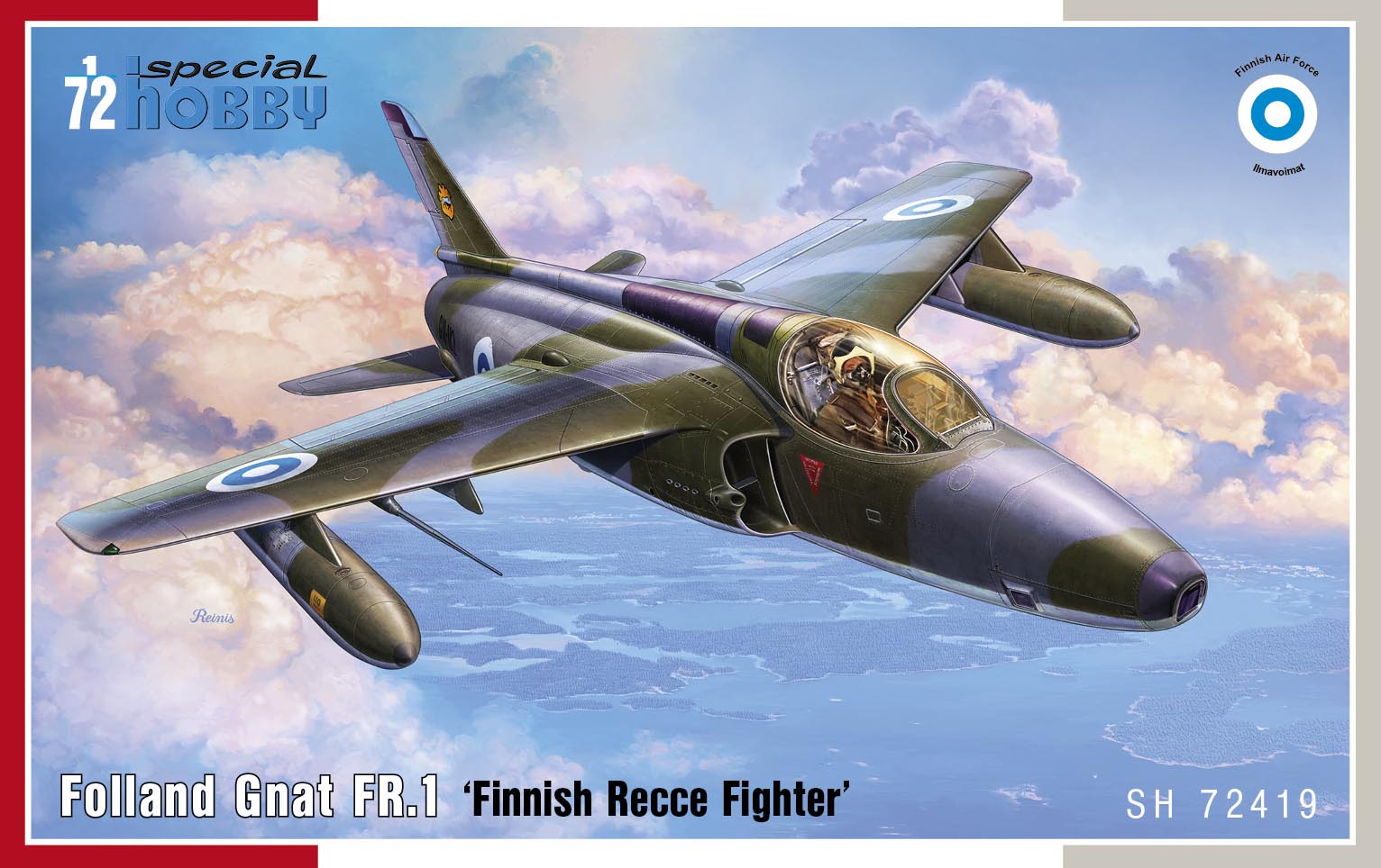 Сборная модель 1/72 Folland Gnat FR.1 'Finnish Recce Fighter' (Special Hobby)