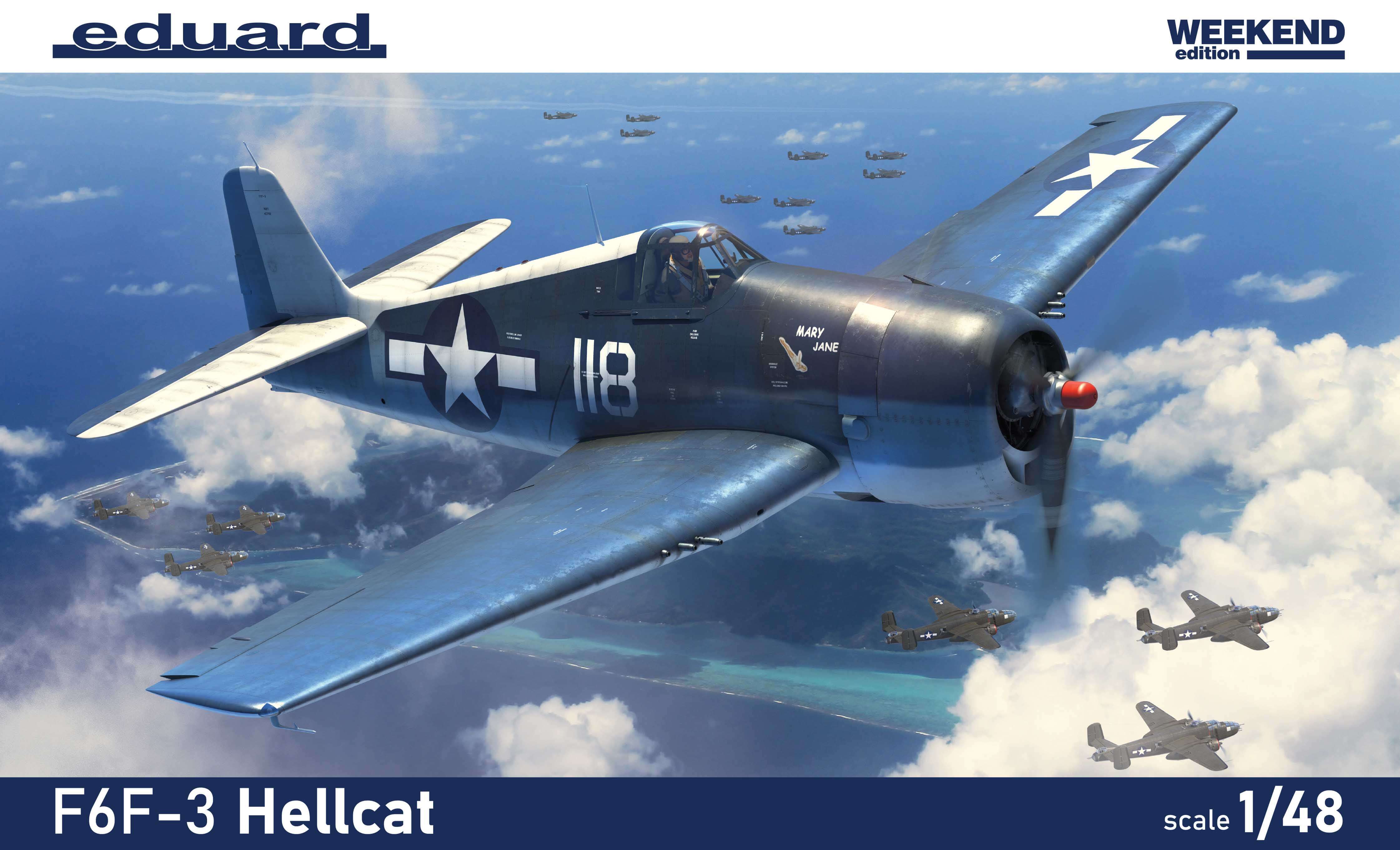 Сборная модель 1/48 Grumman F6F-3 Hellcat The Weekend edition (Eduard kits)