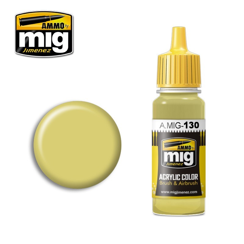 Краска акриловая FADED YELLOW Блекло-желтая (Ammo Mig) (17ml)