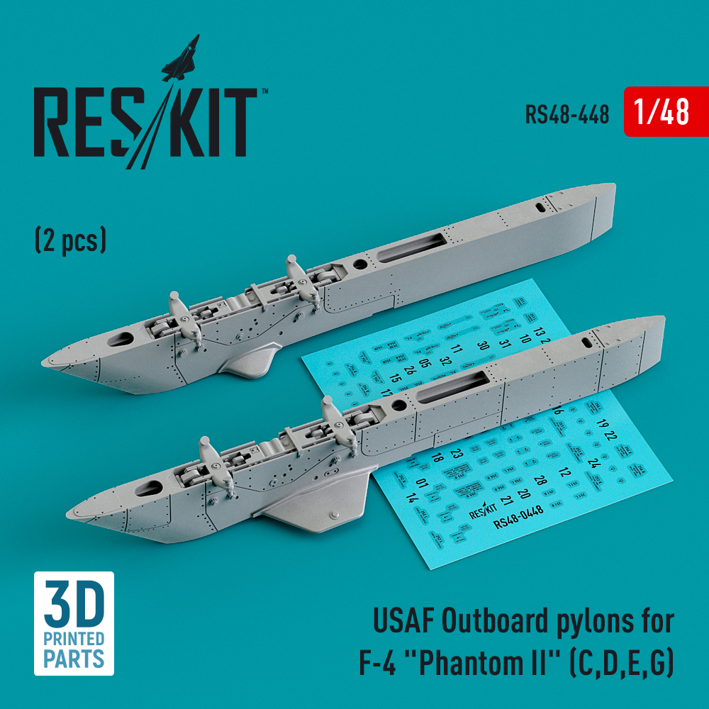 Дополнения из смолы 1/48 USAF Outboard pylons for McDonnell F-4 Phantom II (ResKit)