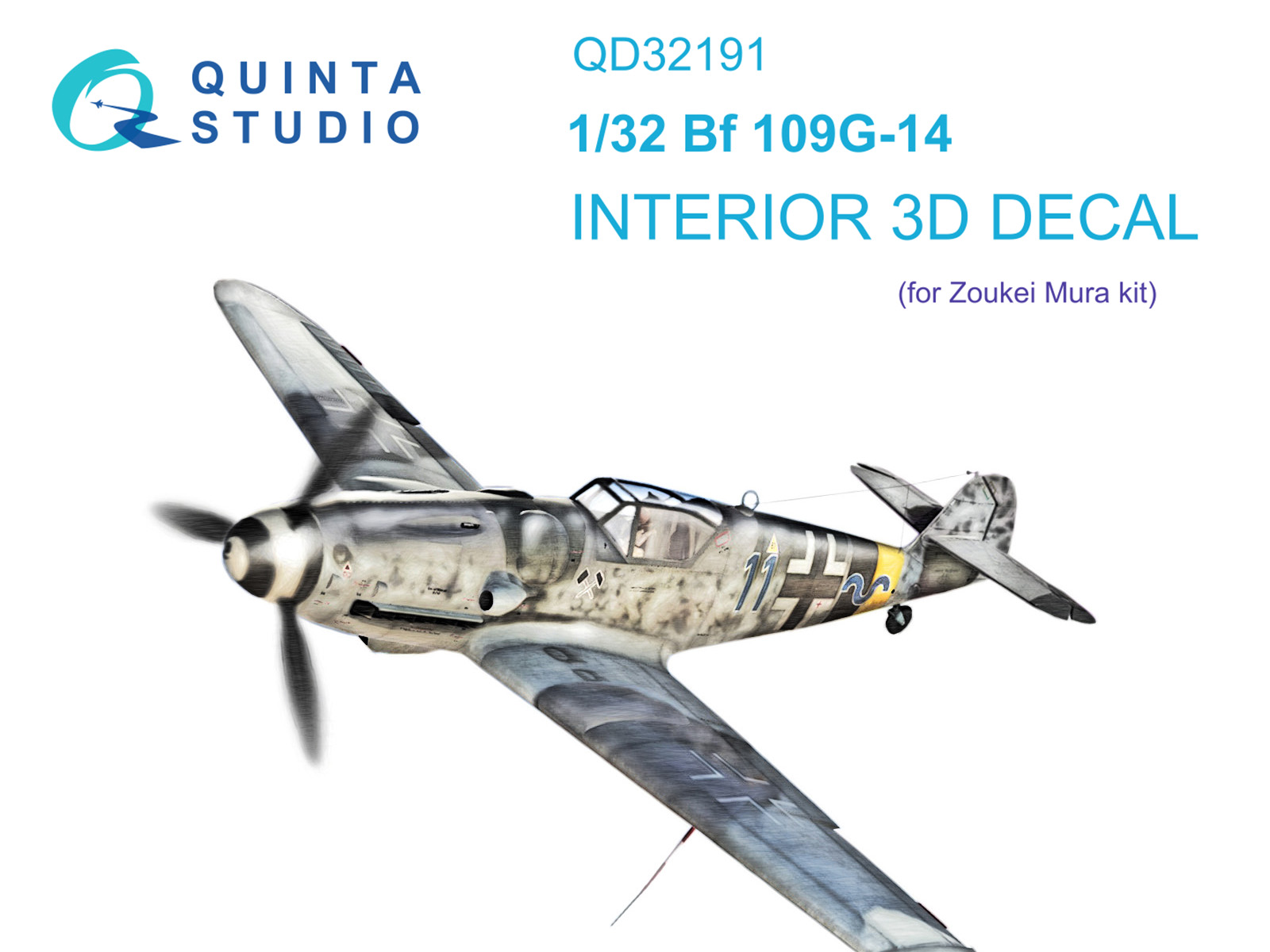 3D Декаль интерьера кабины Bf 109G-14 (Zoukei Mura SWS)