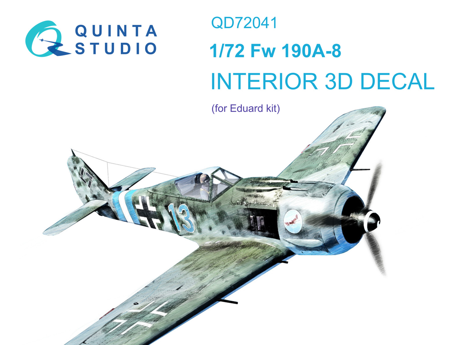 3D Декаль интерьера кабины Fw 190A-8 (Eduard)