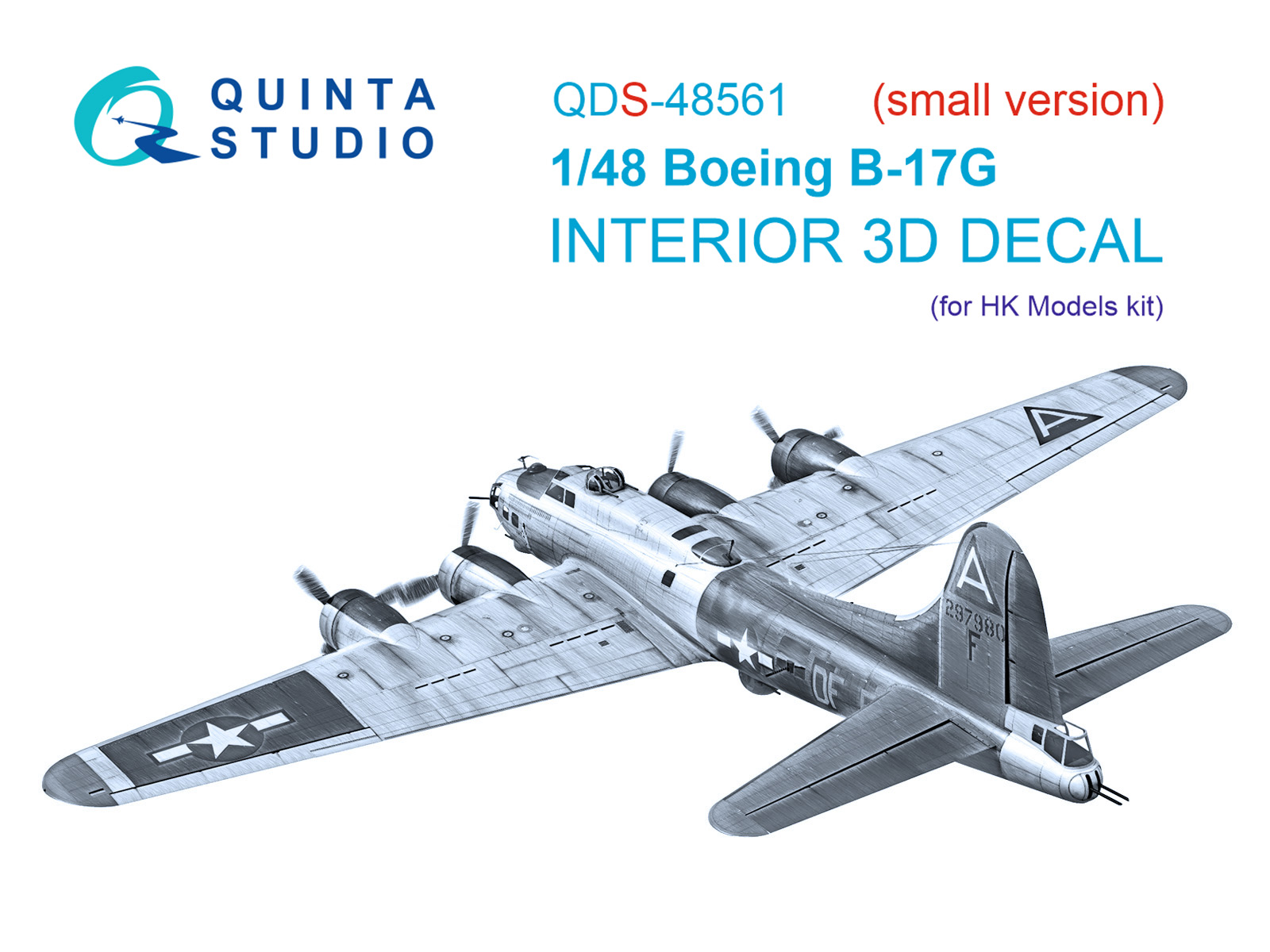3D Декаль интерьера кабины Boeing B-17G (HK models) (малая версия)