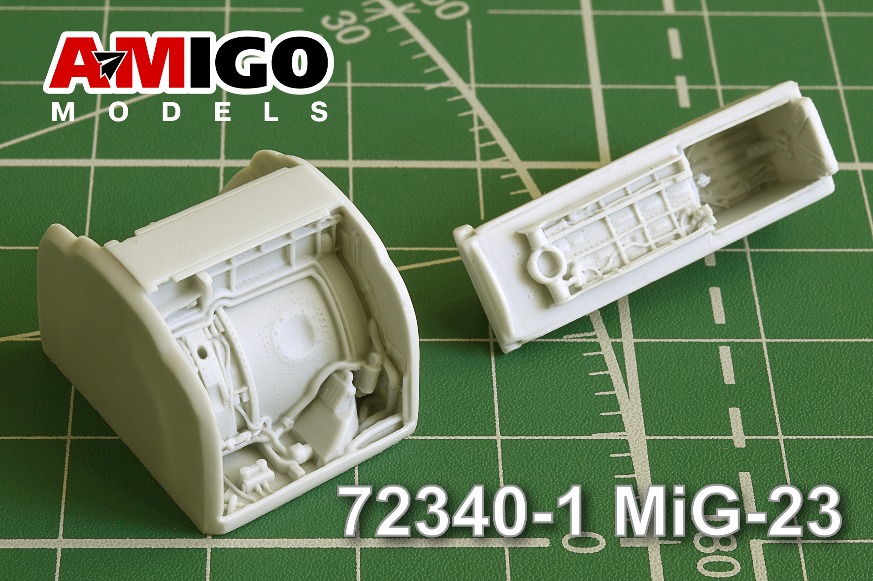 Дополнения из смолы 1/72 Ниши шасси самолета МиГ-23 (Amigo Models)