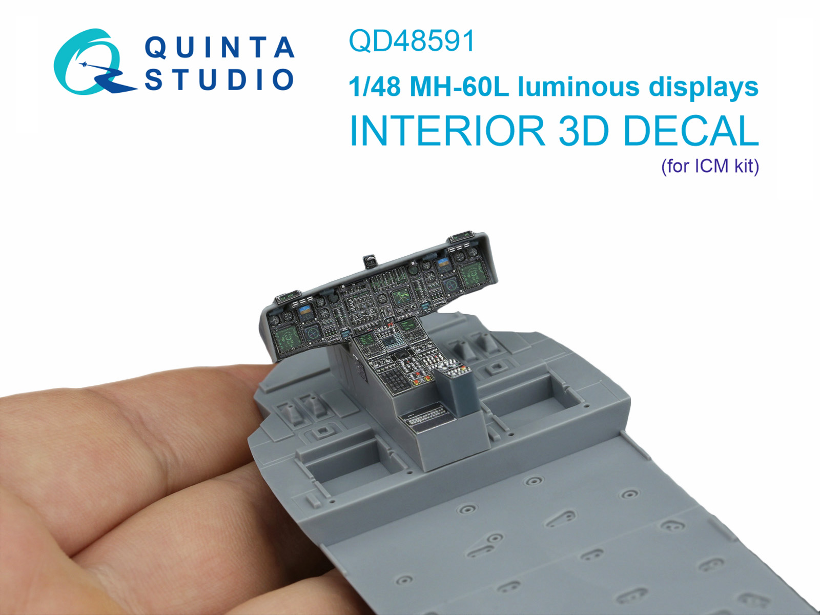3D Декаль MH-60L Blackhawk включенные дисплеи для наборов QD+48590/QDS-48590 (ICM)