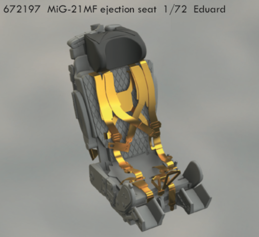 Дополнения из смолы 1/72 Mikoyan MiG-21MF interceptor ejection seat with etch details (Eduard)