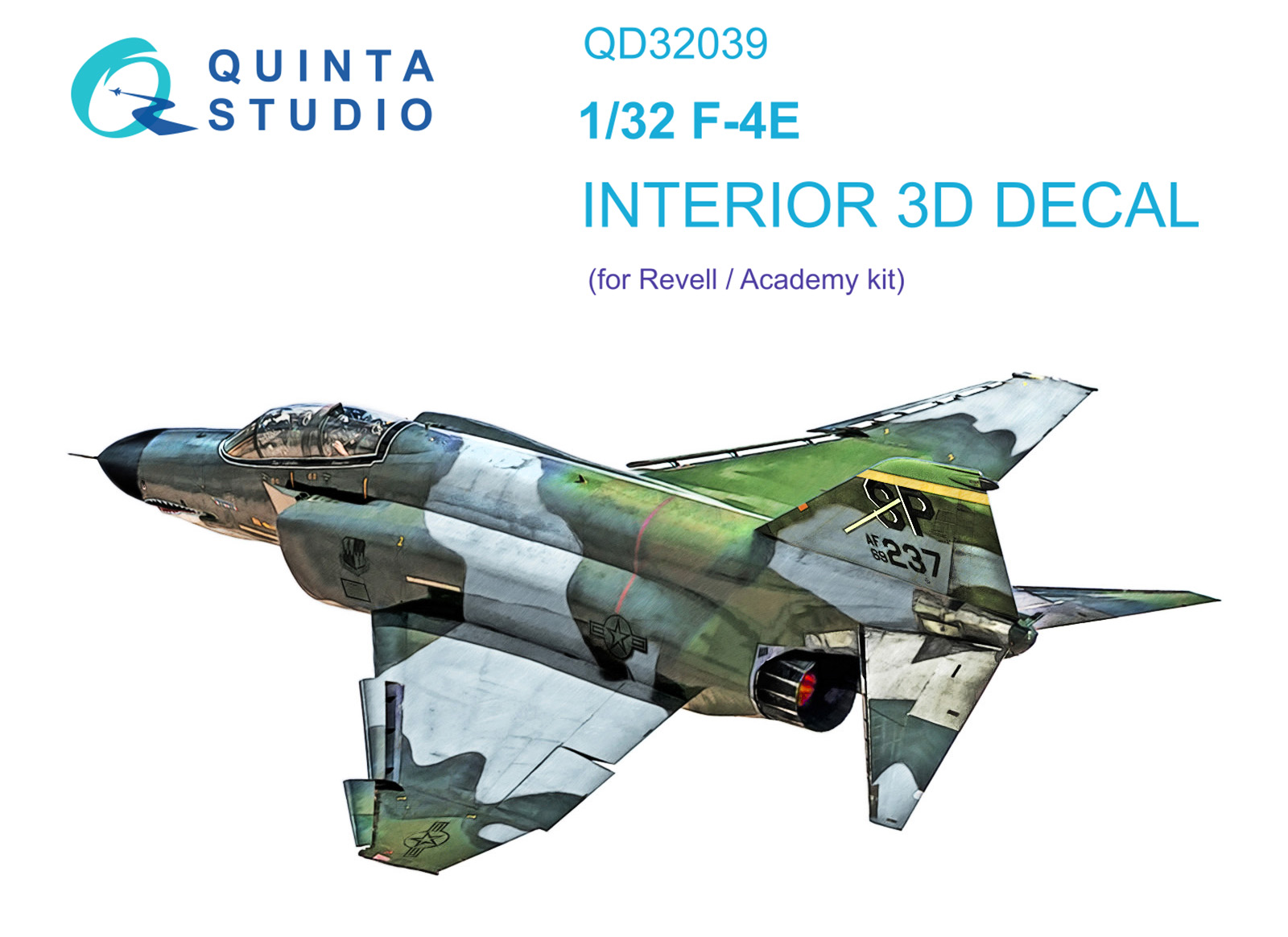 3D Декаль интерьера кабины F-4E (Revell)