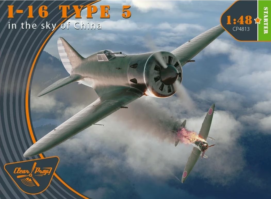 Сборная модель 1/48 Polikarpov I-16 Type 5 (in the sky of China)  (Clear Prop)