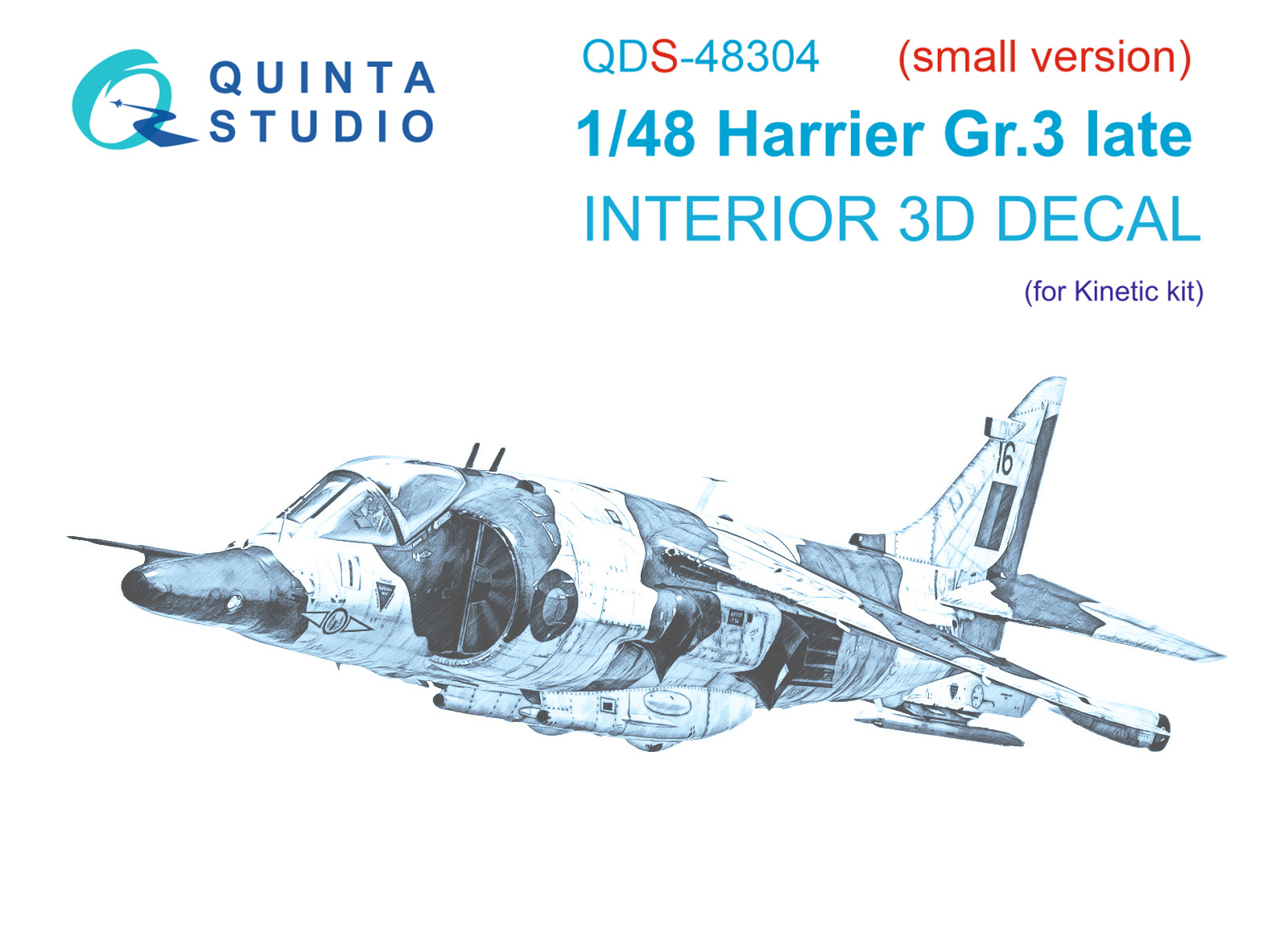 3D Декаль интерьера кабины Harrier Gr.3 late (Kinetic) (Малая версия)