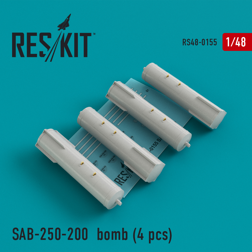 Дополнения из смолы 1/48 SAB-250-200 bomb (4 pcs) (ResKit)