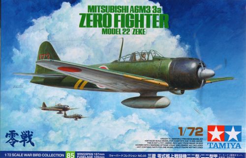 Сборная модель 1/72 Mitsubishi A6M3/3A 'Zero' Model 22 Zeke (Tamiya)