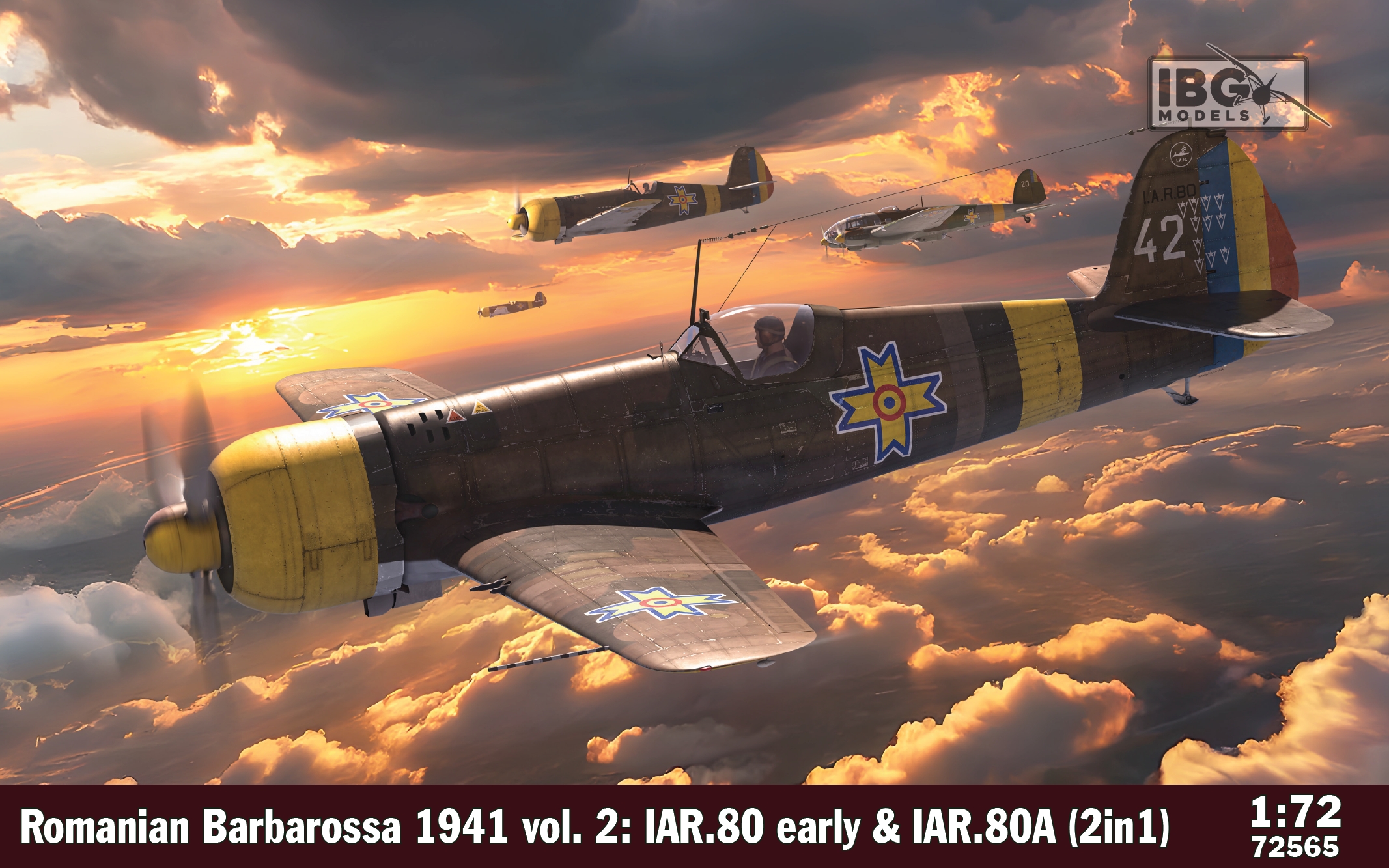 Сборная модель 1/72 Romanian Barbarossa 1941 vol.2:IAR.80 early and I.A.R. IAR.80A (IBG Models)