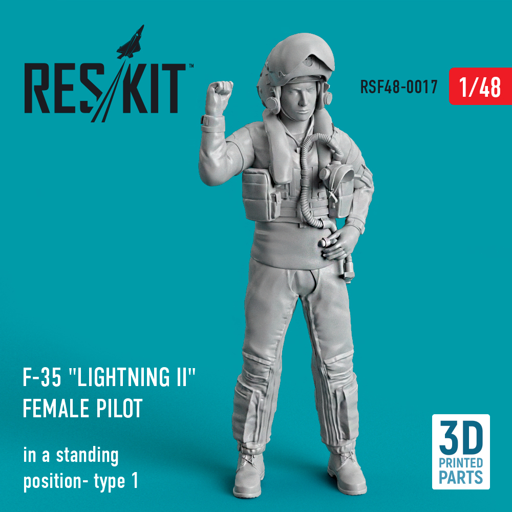 Дополнения из смолы 1/48 Lockheed-Martin F-35A/F-35B Lightning female pilot (type 1) (ResKit)