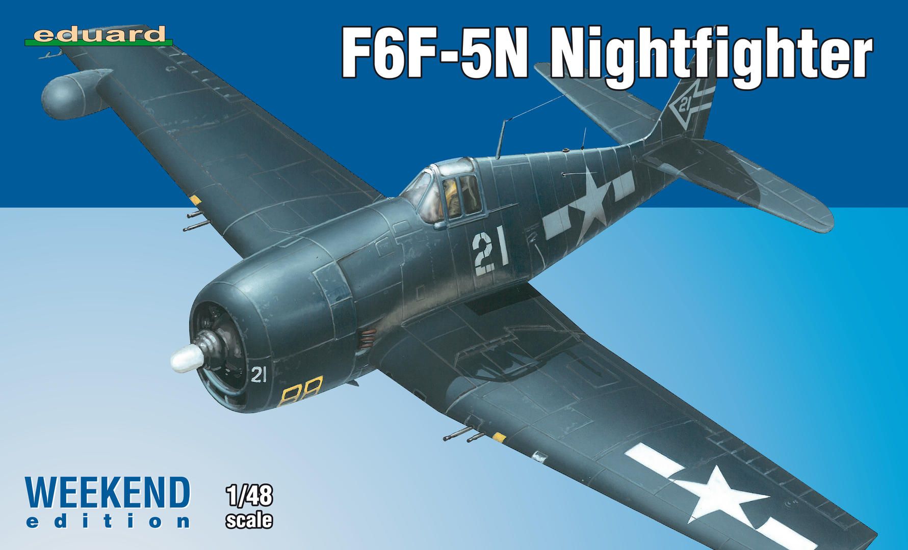 Сборная модель 1/48 Grumman F6F-5N Hellcat Nightfighter Weekend edition (Eduard kits)