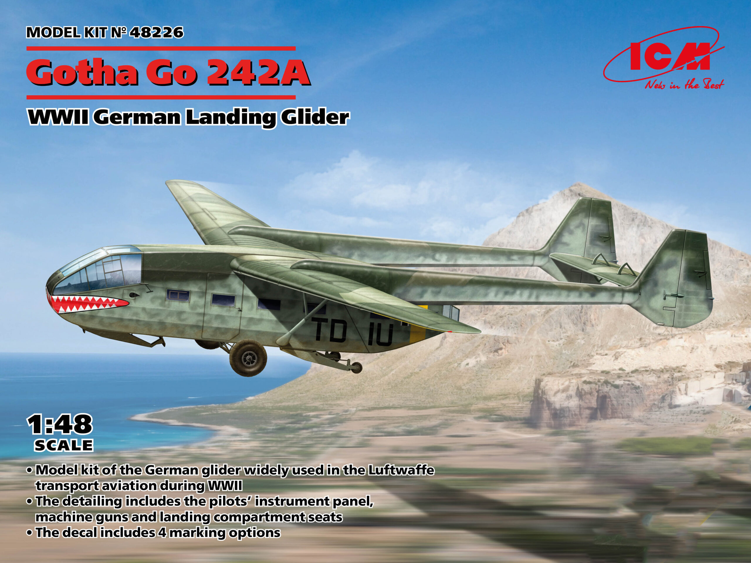 Сборная модель 1/48 Gotha Go-242A WWII German Landing Glider (ICM)