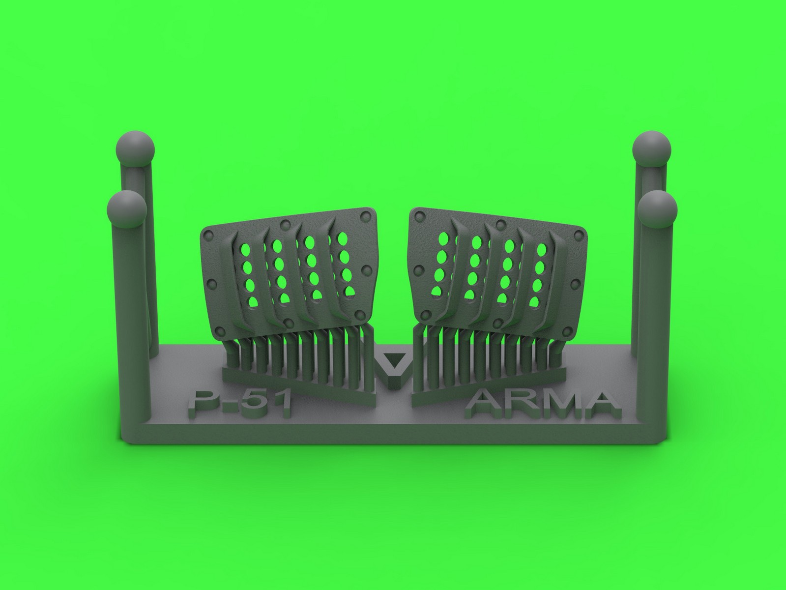 Дополнения из смолы 1/72 P-51 Mustang — крышка воздушного фильтра карбюратора(RAF ver.A)(Arma Hobby)