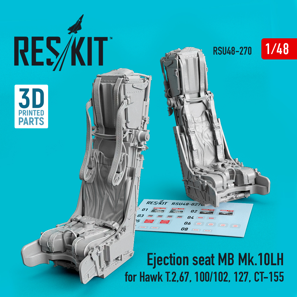 Дополнения из смолы 1/48 Ejection seat MB Mk.10LH for Bae Hawk T.2,67,100/102,127,CT-155 (ResKit)