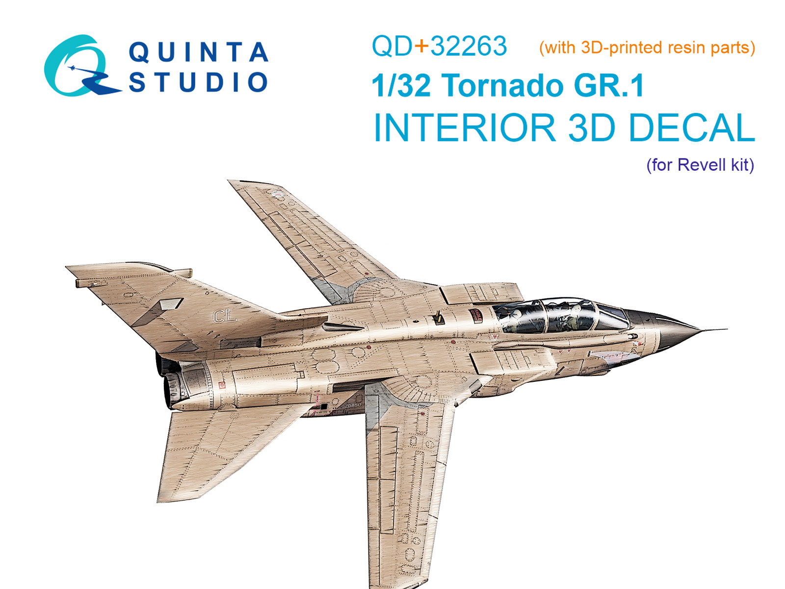 3D Декаль интерьера кабины Tornado GR.1 (Revell) (с 3D-печатными деталями)