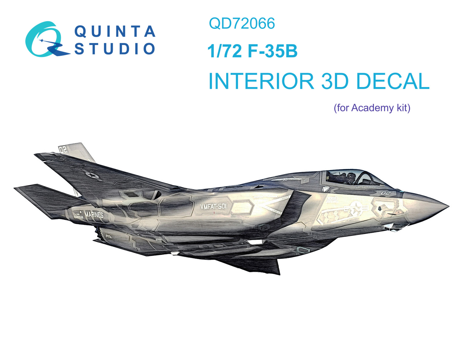 3D Декаль интерьера кабины F-35B (Academy)