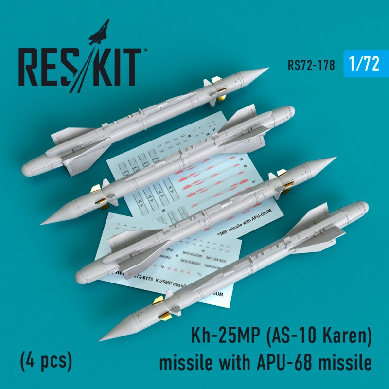 Дополнения из смолы 1/72 kh-25MP (AS-10 Karen) missile with APU-68 (ResKit)