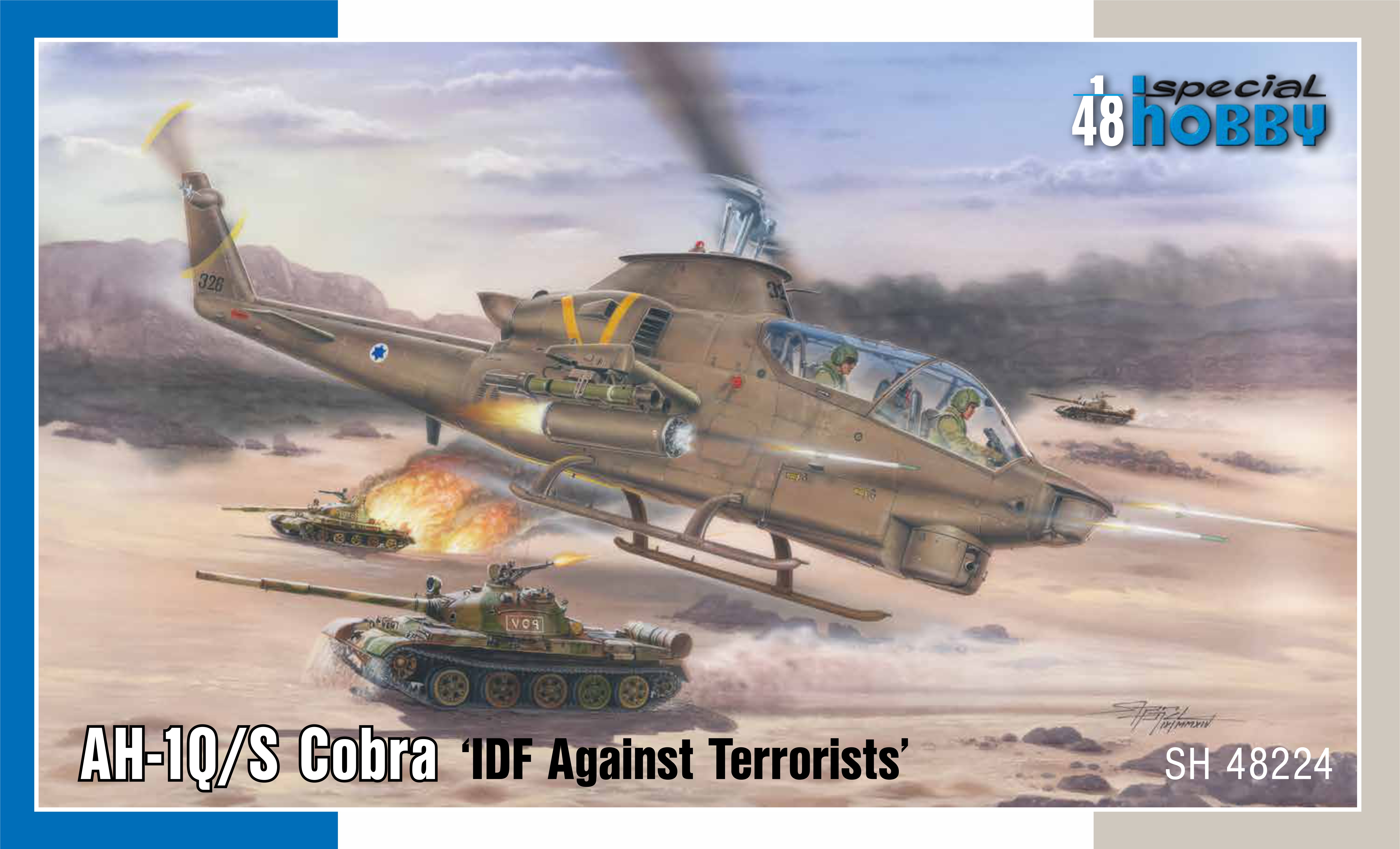 Сборная модель 1/48 AH-1Q/S Cobra 'IDF Against Terrorists' (Special Hobby)