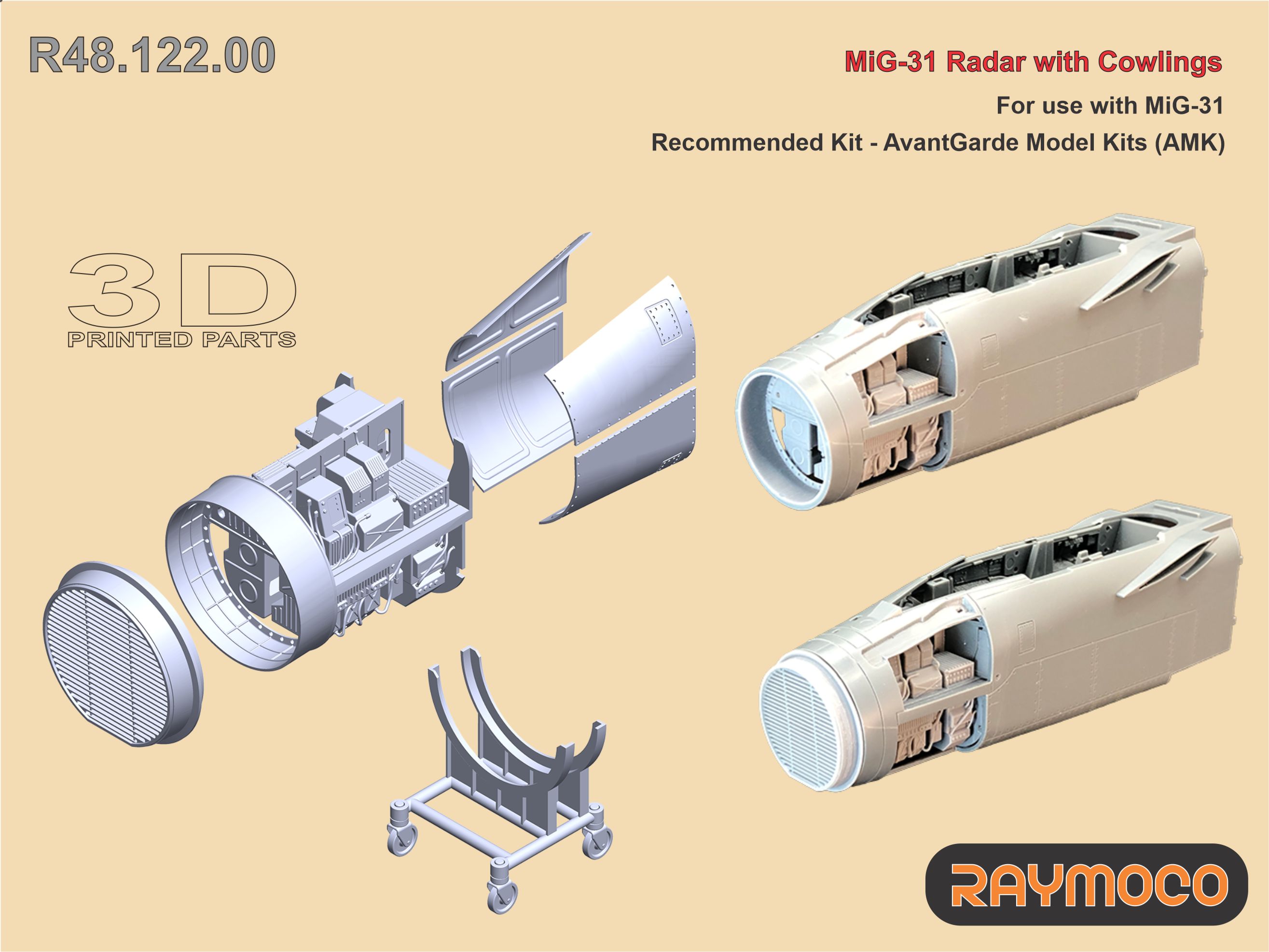 Дополнения из смолы 1/48 MiG-31 Radar (AMK) (Raymoco)