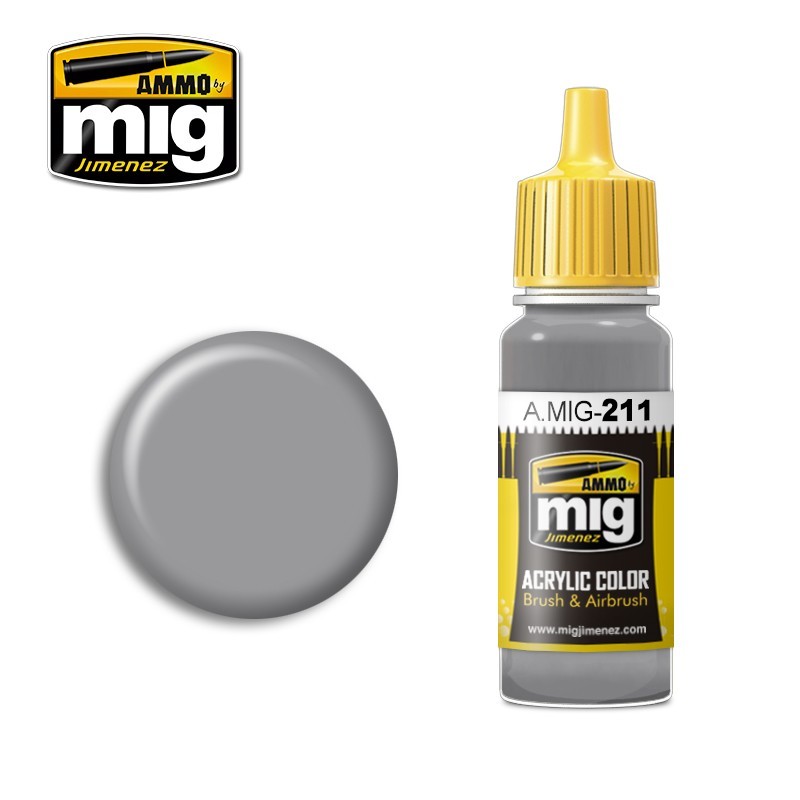 Краска акриловая FS 36270 MEDIUM GRAY (средний серый) (Ammo Mig) (17ml)